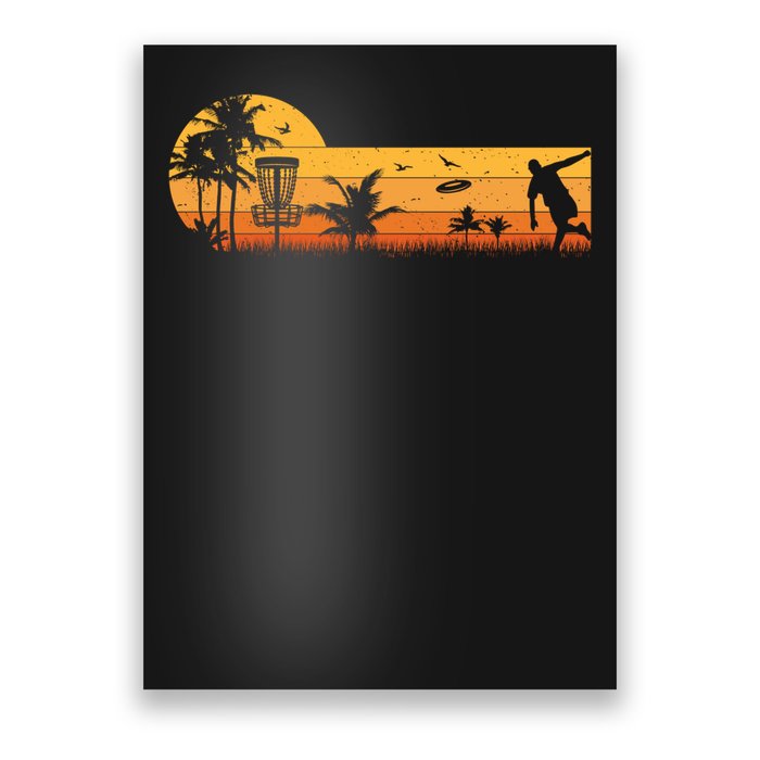 Retro Vintage Frisbee Golf Player Design  Disc Golf Gift Poster