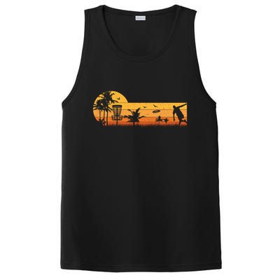 Retro Vintage Frisbee Golf Player Design  Disc Golf Gift PosiCharge Competitor Tank