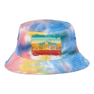 Retro Vintage Formula Racing Lovers Silhouette Race Car Fan Giftretro Vintage Fo Tie Dye Newport Bucket Hat