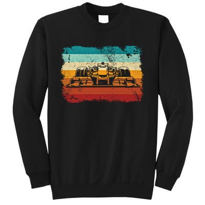 Retro Vintage Formula Racing Lovers Silhouette Race Car Fan Giftretro Vintage Fo Sweatshirt