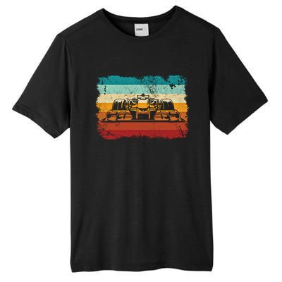 Retro Vintage Formula Racing Lovers Silhouette Race Car Fan Giftretro Vintage Fo Tall Fusion ChromaSoft Performance T-Shirt