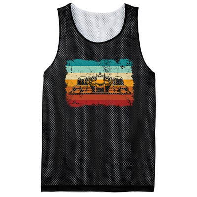 Retro Vintage Formula Racing Lovers Silhouette Race Car Fan Giftretro Vintage Fo Mesh Reversible Basketball Jersey Tank