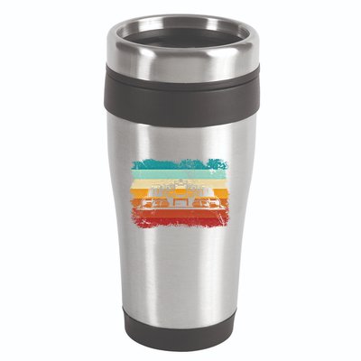 Retro Vintage Formula Racing Lovers Silhouette Race Car Fan Giftretro Vintage Fo 16oz Travel Tumbler
