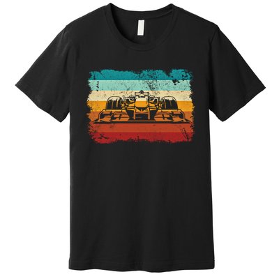 Retro Vintage Formula Racing Lovers Silhouette Race Car Fan Giftretro Vintage Fo Premium T-Shirt