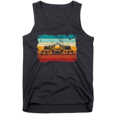 Retro Vintage Formula Racing Lovers Silhouette Race Car Fan Giftretro Vintage Fo Tank Top