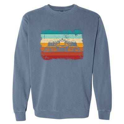 Retro Vintage Formula Racing Lovers Silhouette Race Car Fan Giftretro Vintage Fo Garment-Dyed Sweatshirt