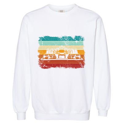Retro Vintage Formula Racing Lovers Silhouette Race Car Fan Giftretro Vintage Fo Garment-Dyed Sweatshirt