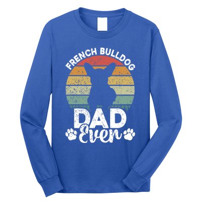 Retro Vintage French Bulldog Dad Ever Great Gift Fathers Day Gift Long Sleeve Shirt