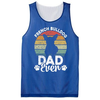 Retro Vintage French Bulldog Dad Ever Great Gift Fathers Day Gift Mesh Reversible Basketball Jersey Tank