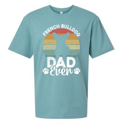 Retro Vintage French Bulldog Dad Ever Great Gift Fathers Day Gift Sueded Cloud Jersey T-Shirt