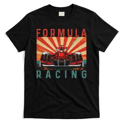 Retro Vintage Formula Racing Car Silhouette Race Car Formula T-Shirt