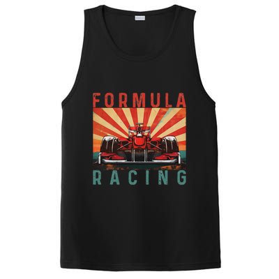 Retro Vintage Formula Racing Car Silhouette Race Car Formula PosiCharge Competitor Tank