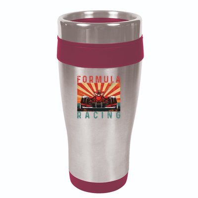 Retro Vintage Formula Racing Car Silhouette Race Car Formula 16oz Travel Tumbler