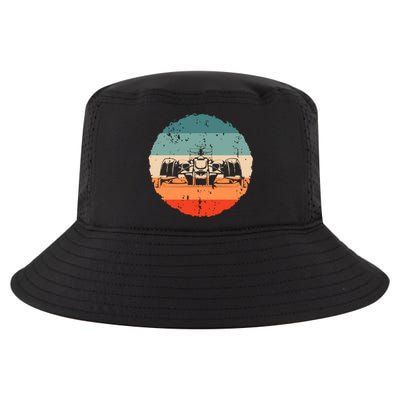 Retro Vintage Formula Racing Lovers Silhouette Race Car Fan Cool Comfort Performance Bucket Hat