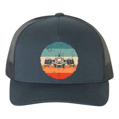 Retro Vintage Formula Racing Lovers Silhouette Race Car Fan Yupoong Adult 5-Panel Trucker Hat