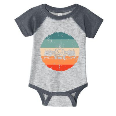 Retro Vintage Formula Racing Lovers Silhouette Race Car Fan Infant Baby Jersey Bodysuit