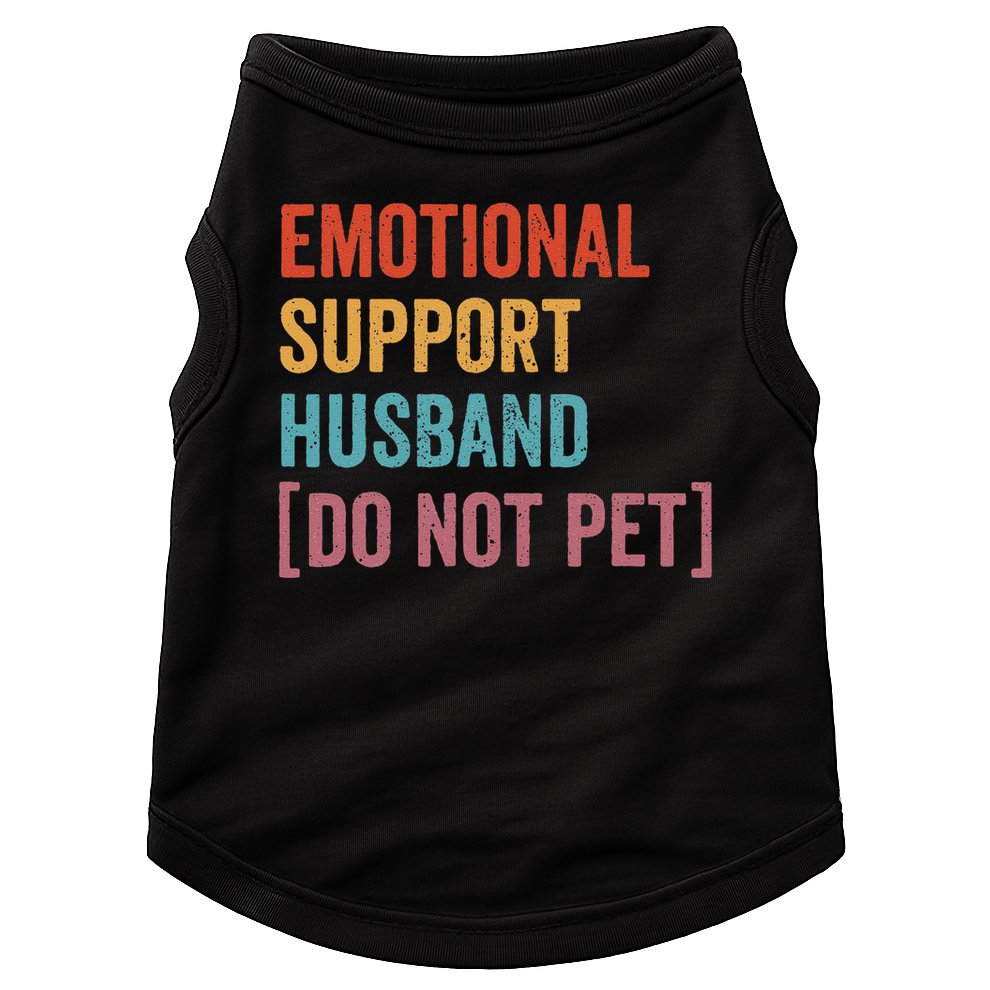 Retro Vintage Funny Emotional Support Husband Do Not Pet Doggie Tank
