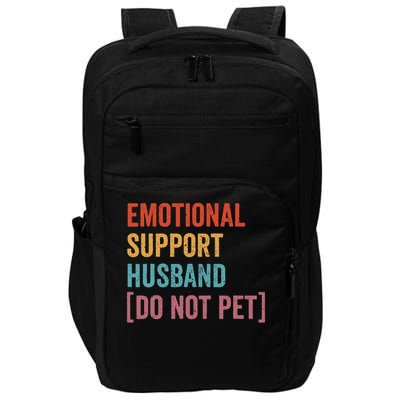 Retro Vintage Funny Emotional Support Husband Do Not Pet Impact Tech Backpack