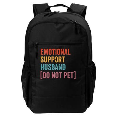 Retro Vintage Funny Emotional Support Husband Do Not Pet Backpack
