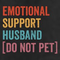 Retro Vintage Funny Emotional Support Husband Do Not Pet Beanie