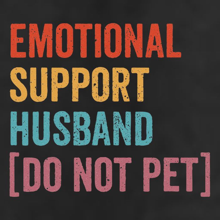 Retro Vintage Funny Emotional Support Husband Do Not Pet Beanie
