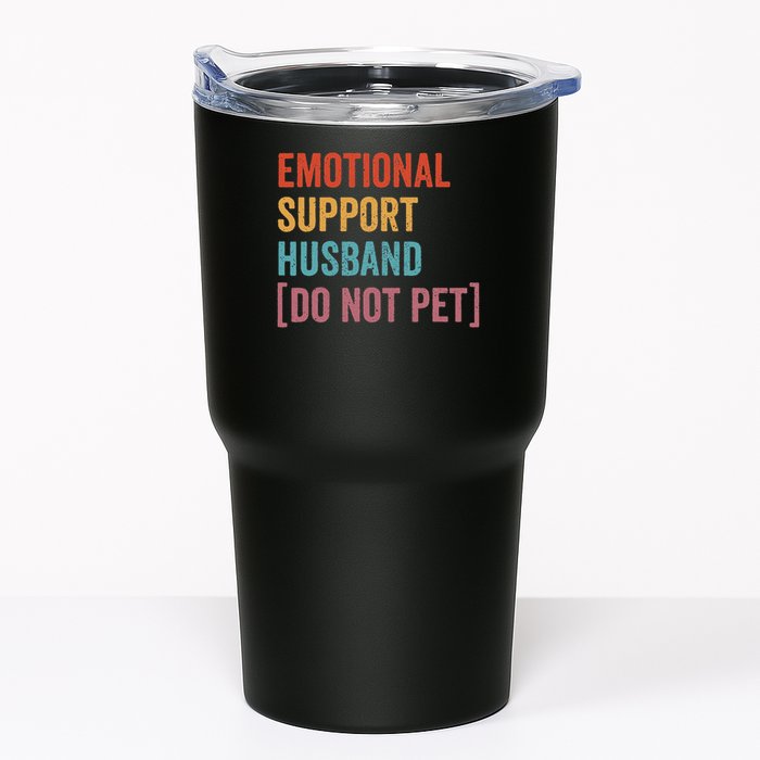 Retro Vintage Funny Emotional Support Husband Do Not Pet Tumbler
