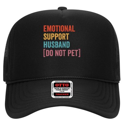 Retro Vintage Funny Emotional Support Husband Do Not Pet Trucker Hat
