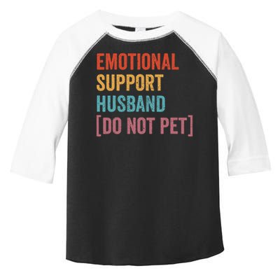 Retro Vintage Funny Emotional Support Husband Do Not Pet Toddler Fine Jersey T-Shirt