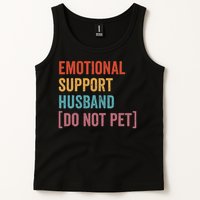 Retro Vintage Funny Emotional Support Husband Do Not Pet Tank Top