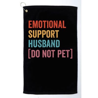 Retro Vintage Funny Emotional Support Husband Do Not Pet Golf Towel
