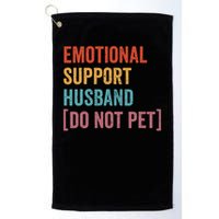 Retro Vintage Funny Emotional Support Husband Do Not Pet Golf Towel