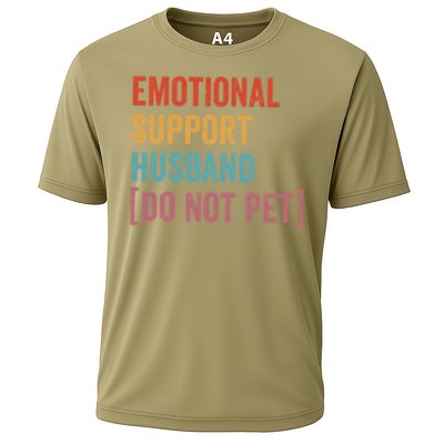 Retro Vintage Funny Emotional Support Husband Do Not Pet Performance Shirt