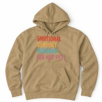 Retro Vintage Funny Emotional Support Husband Do Not Pet Hoodie