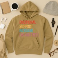 Retro Vintage Funny Emotional Support Husband Do Not Pet Hoodie
