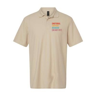 Retro Vintage Funny Emotional Support Husband Do Not Pet Polo