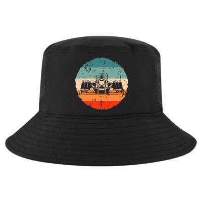 Retro vintage Formula Racing Lovers Silhouette Race Car fan  Cool Comfort Performance Bucket Hat