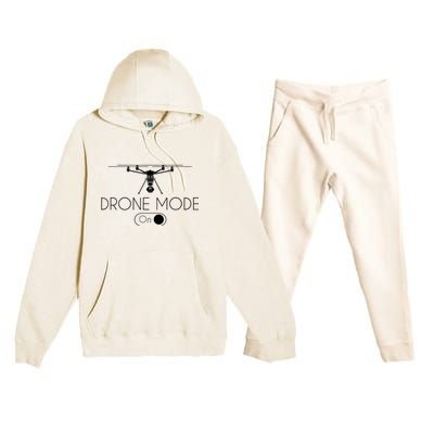 Retro Vintage Funny Drone Pilot Premium Hooded Sweatsuit Set