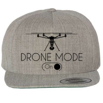 Retro Vintage Funny Drone Pilot Wool Snapback Cap