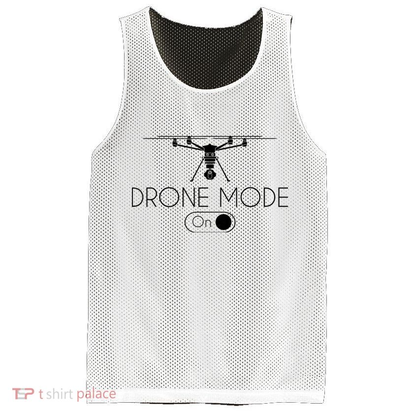 Retro Vintage Funny Drone Pilot Mesh Reversible Basketball Jersey Tank