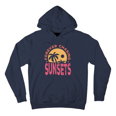 Retro Vintage Forever Chasing Sunsets Summer Vacation Outfit Hoodie