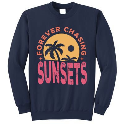 Retro Vintage Forever Chasing Sunsets Summer Vacation Outfit Sweatshirt