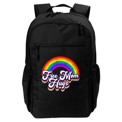 Retro Vintage Free Mom Hugs Rainbow LGBTQ Pride Backpack