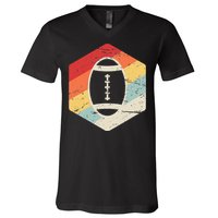 Retro Vintage Foot Ball Gift College & Highschool Football V-Neck T-Shirt