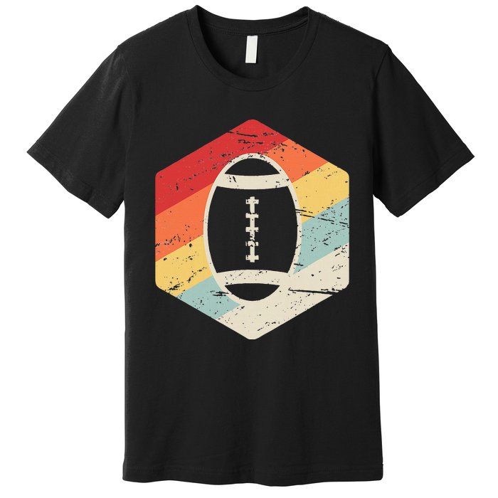 Retro Vintage Foot Ball Gift College & Highschool Football Premium T-Shirt