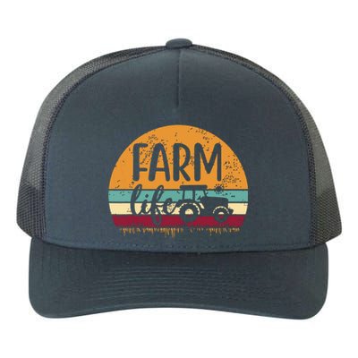 Retro Vintage Farm Life Farming Tractor Family Farmer Gift Yupoong Adult 5-Panel Trucker Hat