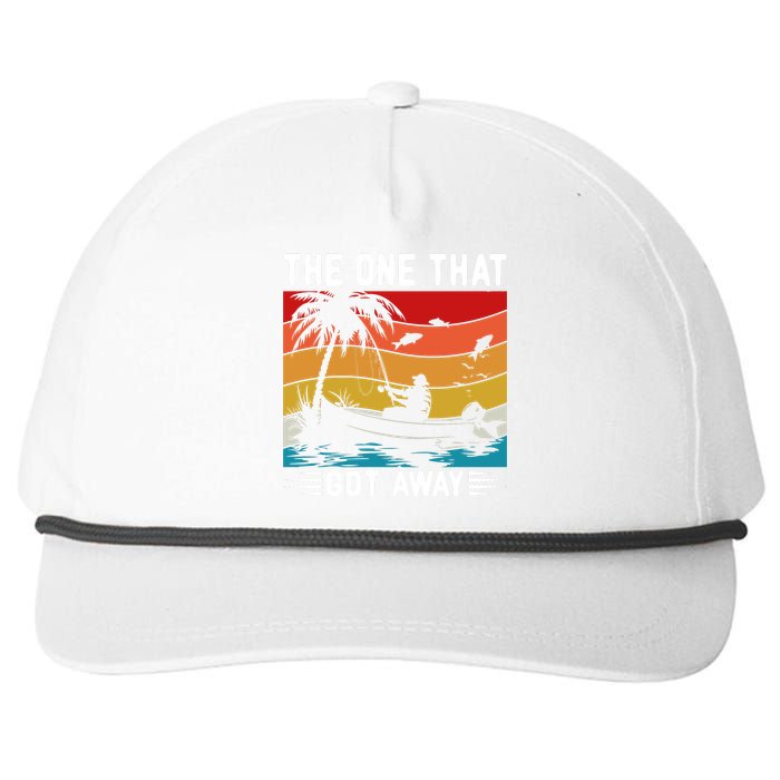 Retro Vintage Fishing Graphic Snapback Five-Panel Rope Hat