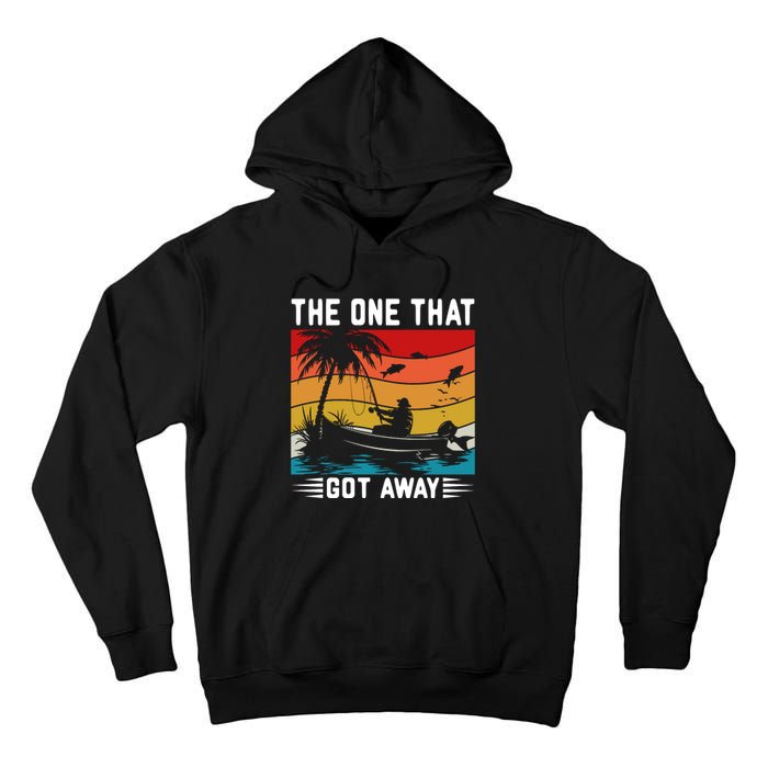 Retro Vintage Fishing Graphic Tall Hoodie