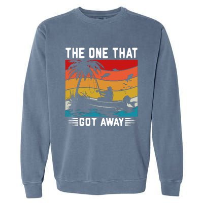 Retro Vintage Fishing Graphic Garment-Dyed Sweatshirt