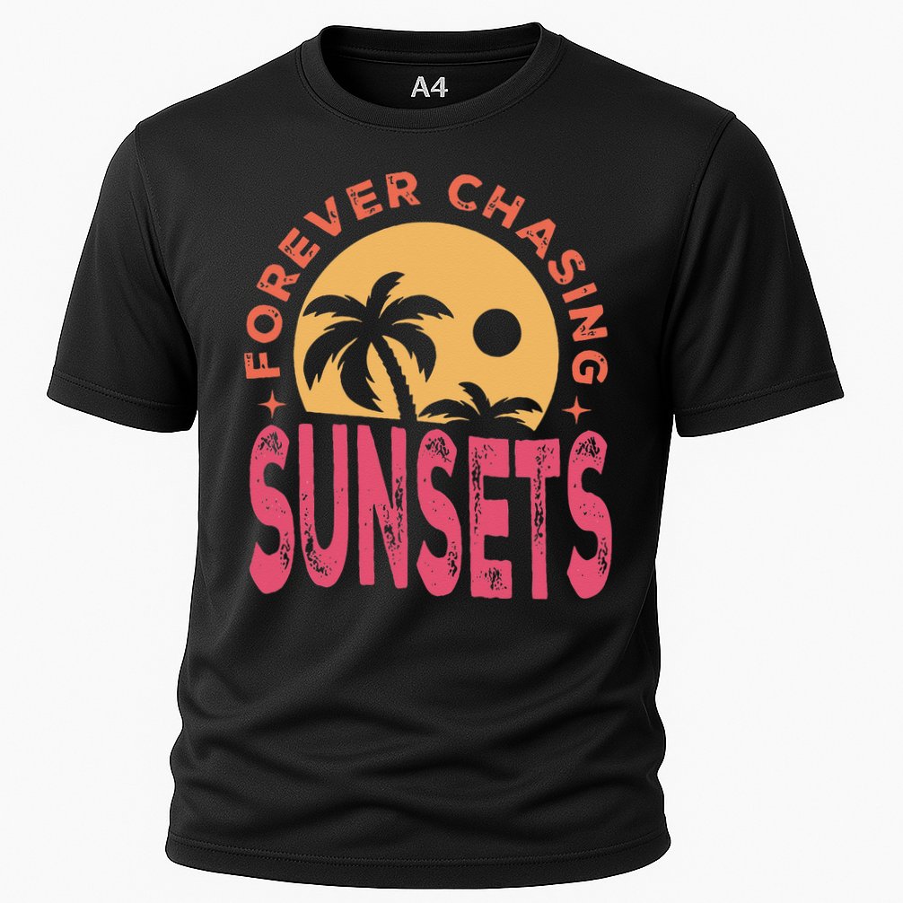 Retro Vintage Forever Chasing Sunsets Summer Vacation Outfit Performance Shirt