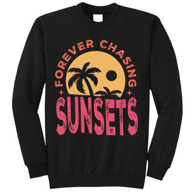 Retro Vintage Forever Chasing Sunsets Summer Vacation Outfit Sweatshirt